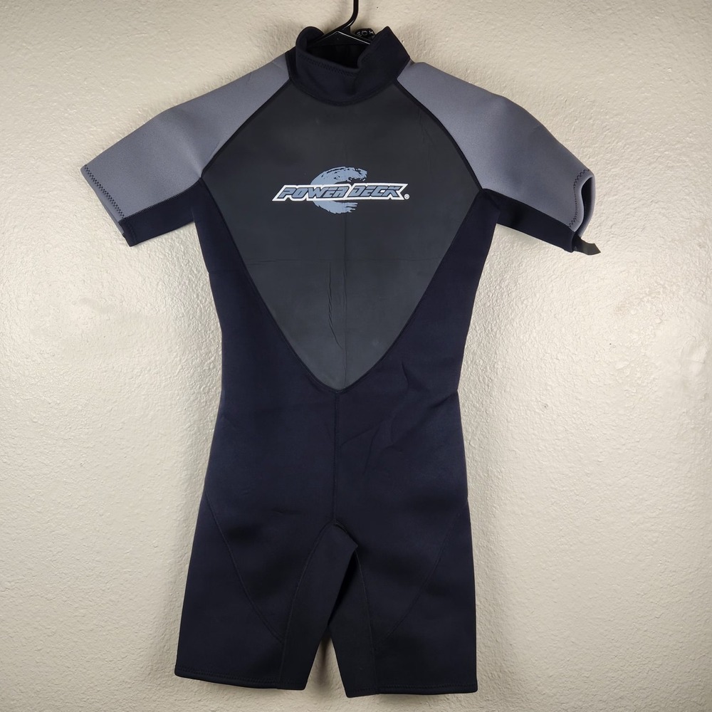 Power‎ Deck Wetsuit Size Large Shorts Back Zip